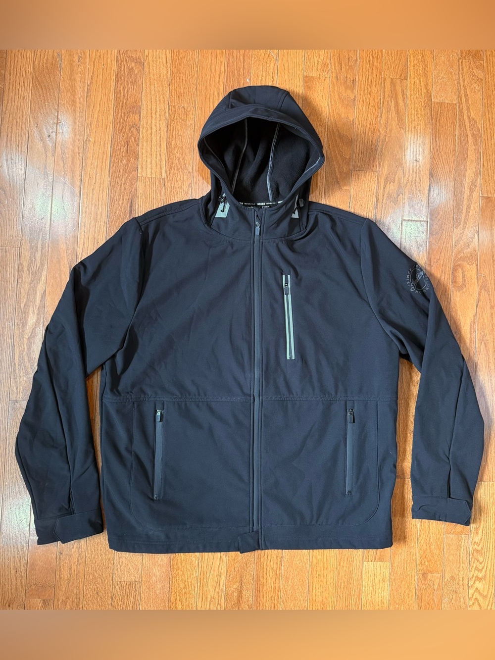Indian Motorcycle Mens XL Hooded Soft Shell Jacket Rain Wind Performance Riding
